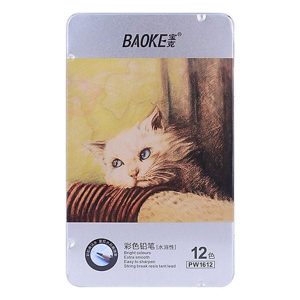 Bút chì màu (tan trong nước) Baoke PW1612 (12 màu)