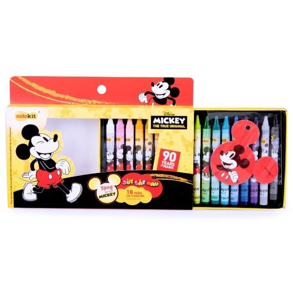 Bút sáp màu colokit CR-C028/MI (18 màu + thẻ hình mickey) - Hình ảnh 2