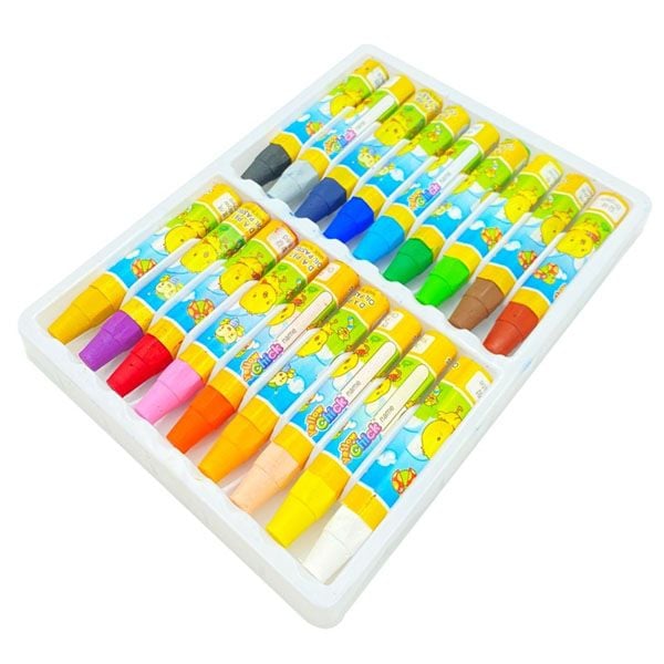 Bút sáp dầu gà vàng - Hộp giấy HQ (18 màu) - Hình ảnh 2