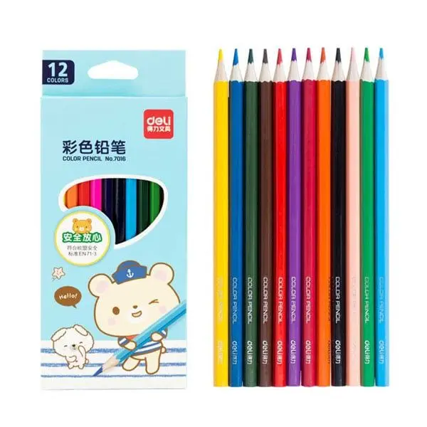Bút chì màu Deli 7016 (12 màu) - Hình ảnh 2