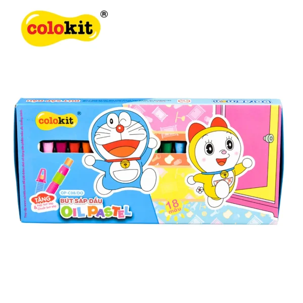 Bút sáp dầu colokit OP-C08/DO (18 màu +kẹp bút sáp+chuốt bút) - Hình ảnh 2