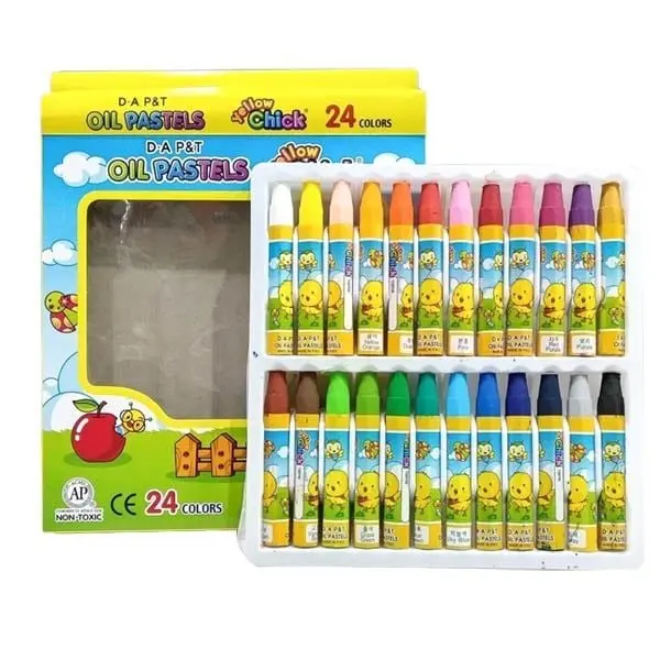 Bút sáp dầu gà vàng - Hộp giấy HQ (24 màu) - Hình ảnh 2