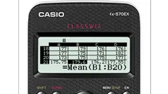 CASIO FX 580VNX có thể nhập bảng tính 5 cột và 45 hàng