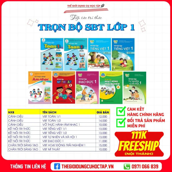 BỘ SBT LỚP 1 MỚI (CẢI CÁCH)